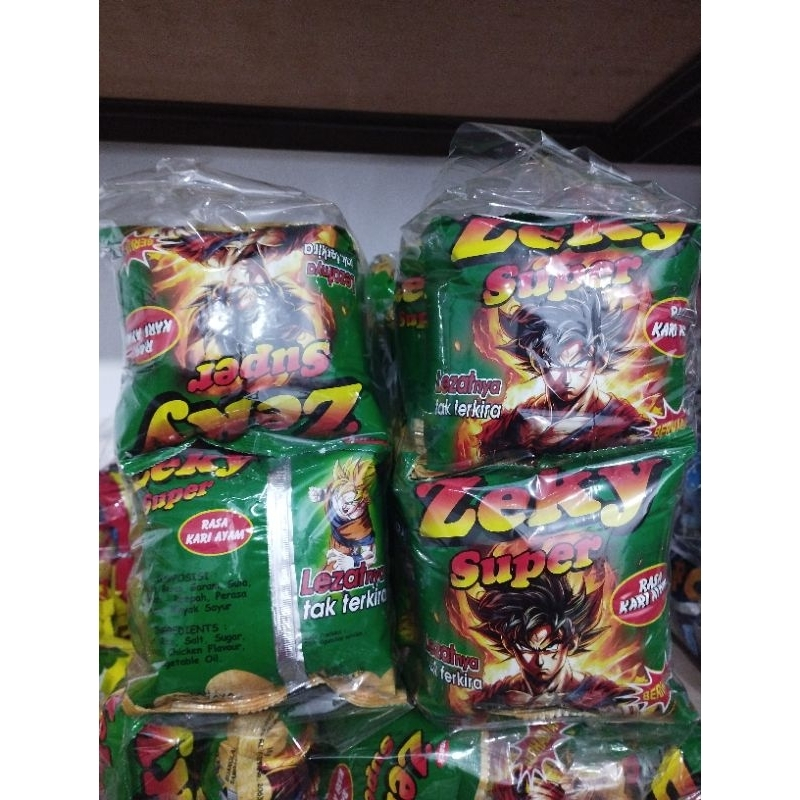 

Snack Zeky Super Berhadiah Uang Rasa Kari Ayam 18gr - Snack Jadul