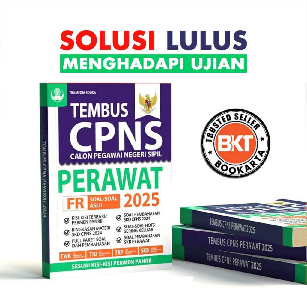 BUKU TEMBUS CPNS PERAWAT 2025 - TWK-TIU-TKP-SKB TERLENGKAP