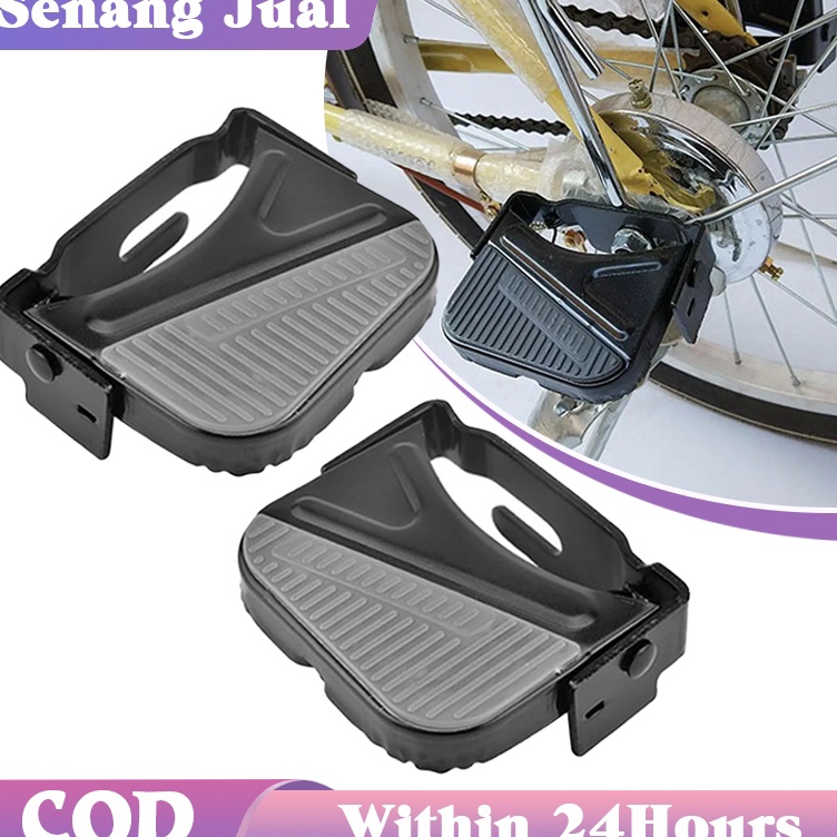 Pasangan Injakan Kaki Sepeda Lipat Pijakan Belakang Sepeda Gunung Pedal Sepeda Lipat Baja