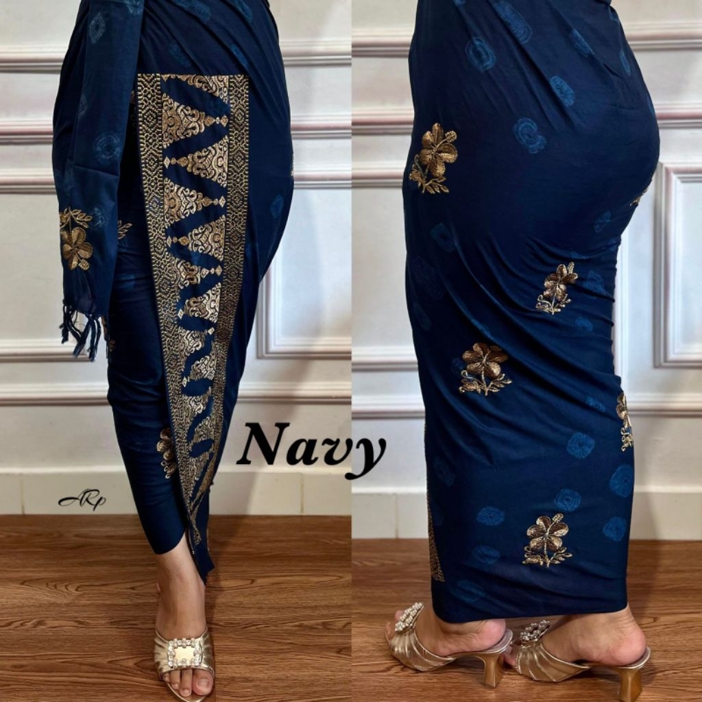 kain endek jumputan // kamen katun jumputan motif set selendang