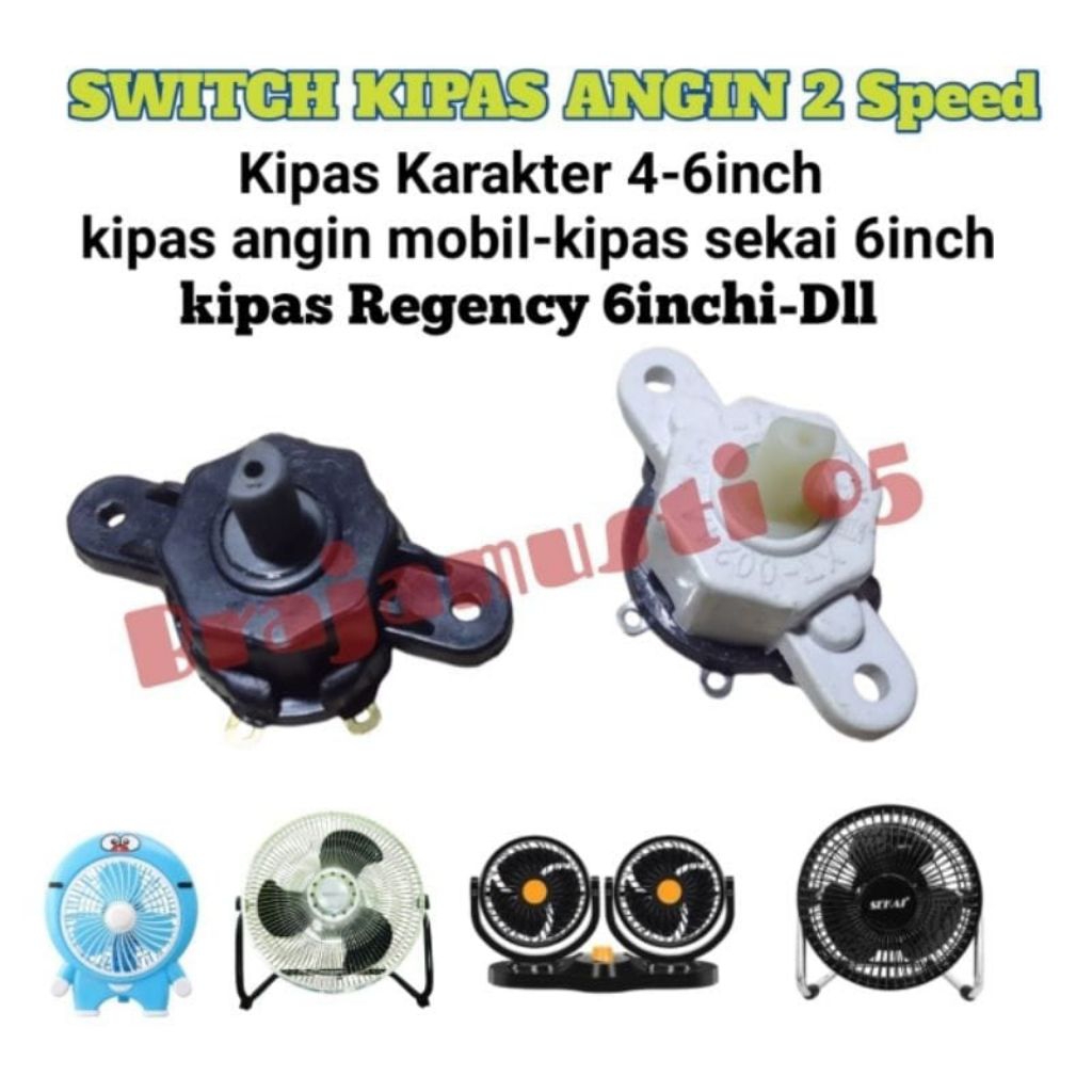 Switch saklar kipas angin karakter/switch kipas angin 2 speed multi merk