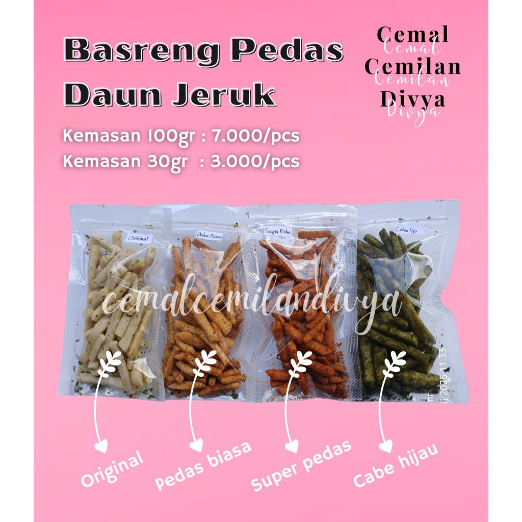 

[ BISA COD ] BASRENG PEDAS DAUN JERUK 100gr
