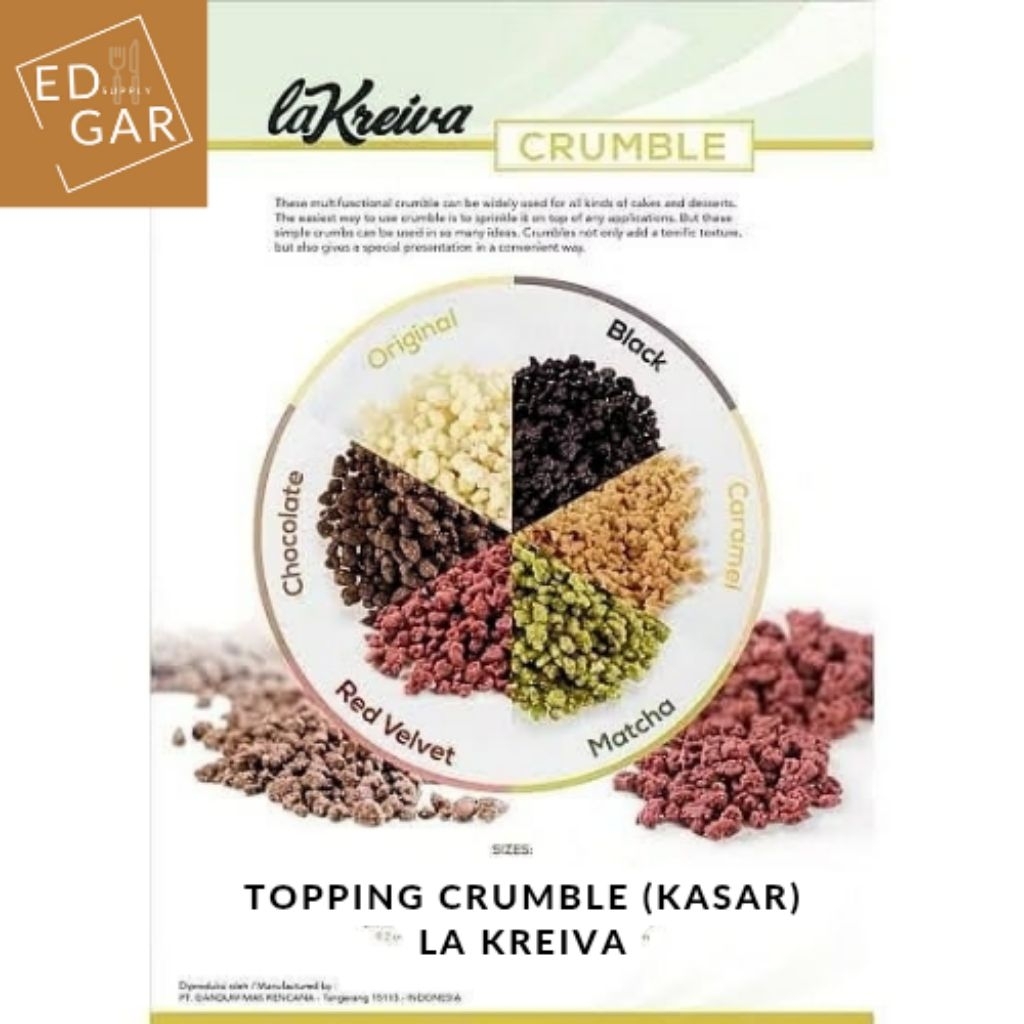 

LA KREIVA topping crumble donut roti kue cake puding