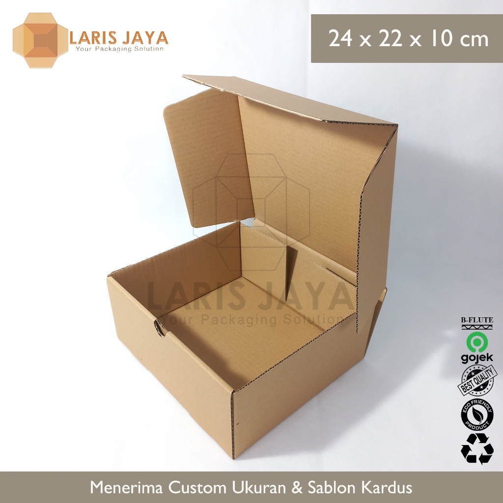 

KARDUS / BOX PIZZA Uk. 24x22x10 CM Dus Pizza (L) Kardus 24 x 22 x 10 cm Kardus Mailer Box Diecut Kraft Coklat BOX KADO KOTAK KADO