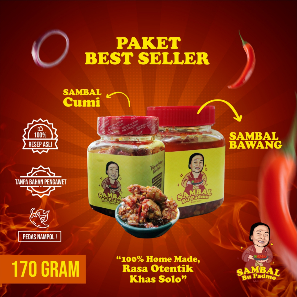 

Sambal Bu Padmo - Paket Sambal Cumi/Sambal Bawang