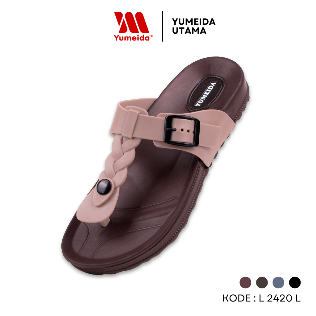 Yumeida L-2420 L - Sandal Wanita Slop Jepit Karet Anti Slip Air