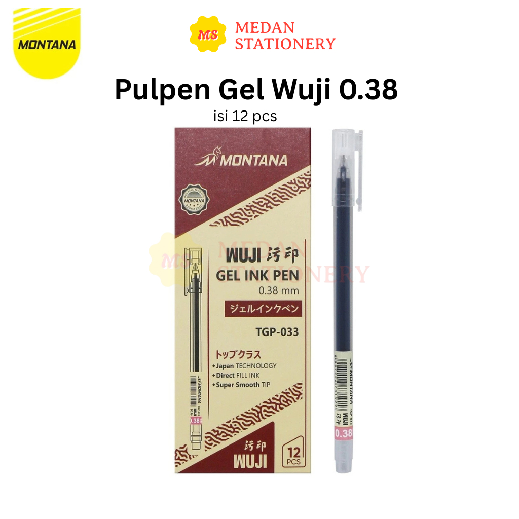 

PULPEN CAIR GEL PEN HITAM 0.38 / 0.5 mm