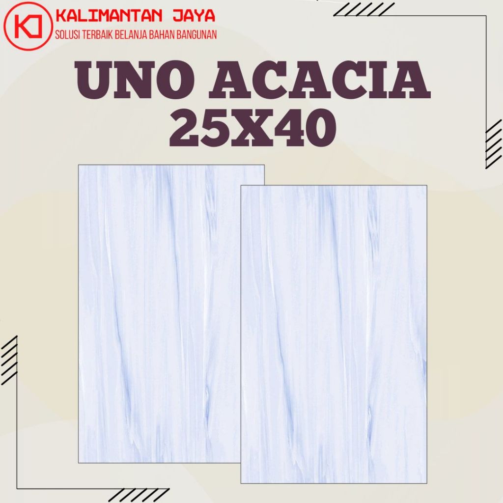 (KHUSUS PENGIRIMAN DALAM KOTA) KERAMIK DINDING UNO ACACIA BLUE 25X40 (HARGA PER DUS)