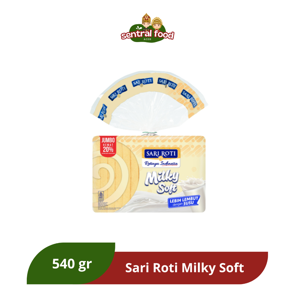 

Sari Roti Tawar Milky Soft Jumbo 540 gr