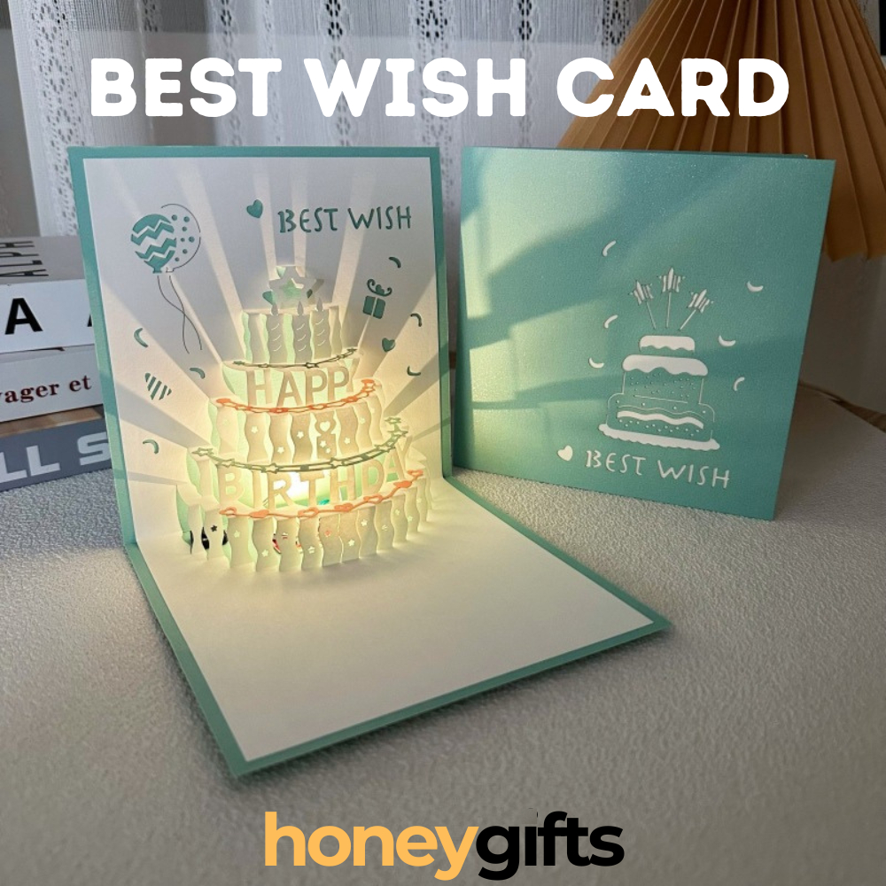 

BEST WISH CARD POP UP 3D, Cocok banget buat ngucapin ulang tahun, anniversary, atau sekadar bilang ‘I love you’ ke orang tersayang.