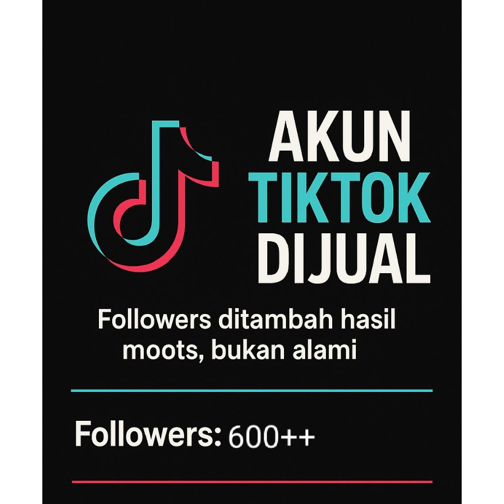 Akun tiktok 600+ followers