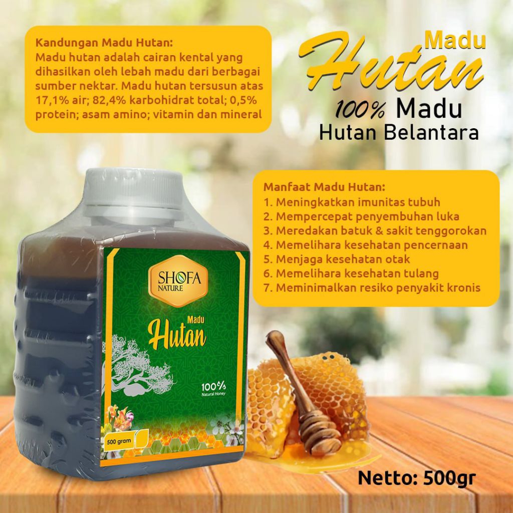 

Madu Hutan Shofa 500 gr /madu hutan asli pure honey