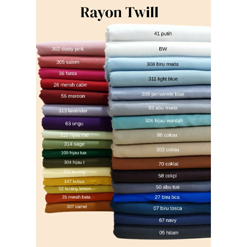 Kain Rayon Twill Rollan