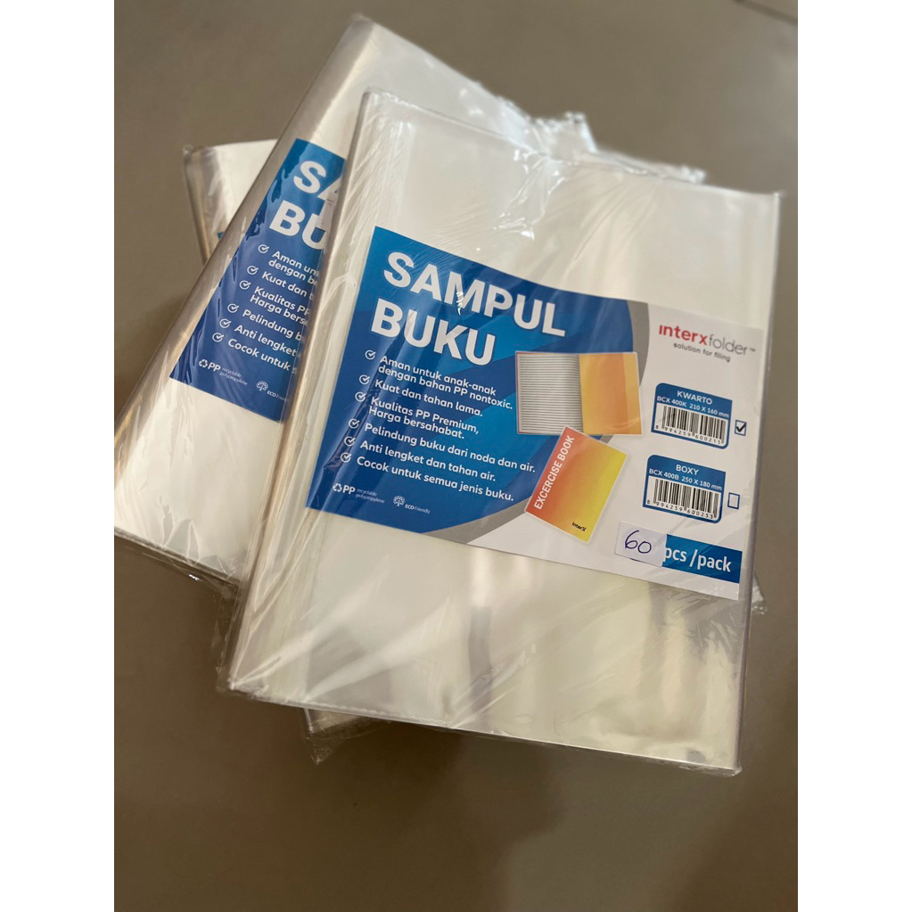 

Sampul Buku plastik kwarto/buku kecil/Bcx 400k 210x160 mm/1pak isi 60pcs/1bgkus isi 10pcs