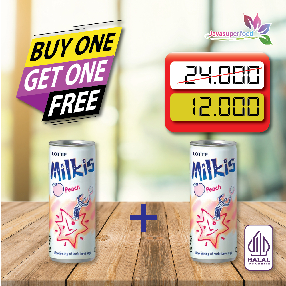 

(BUY 1 GET 1) Lotte Chilsung Milkis Peach Soda 250 ML