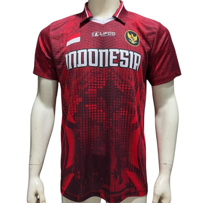 Jersey Timnas Indonesia Lifco Original – Baju Olahraga Voli Futsal Sepakbola Lari
