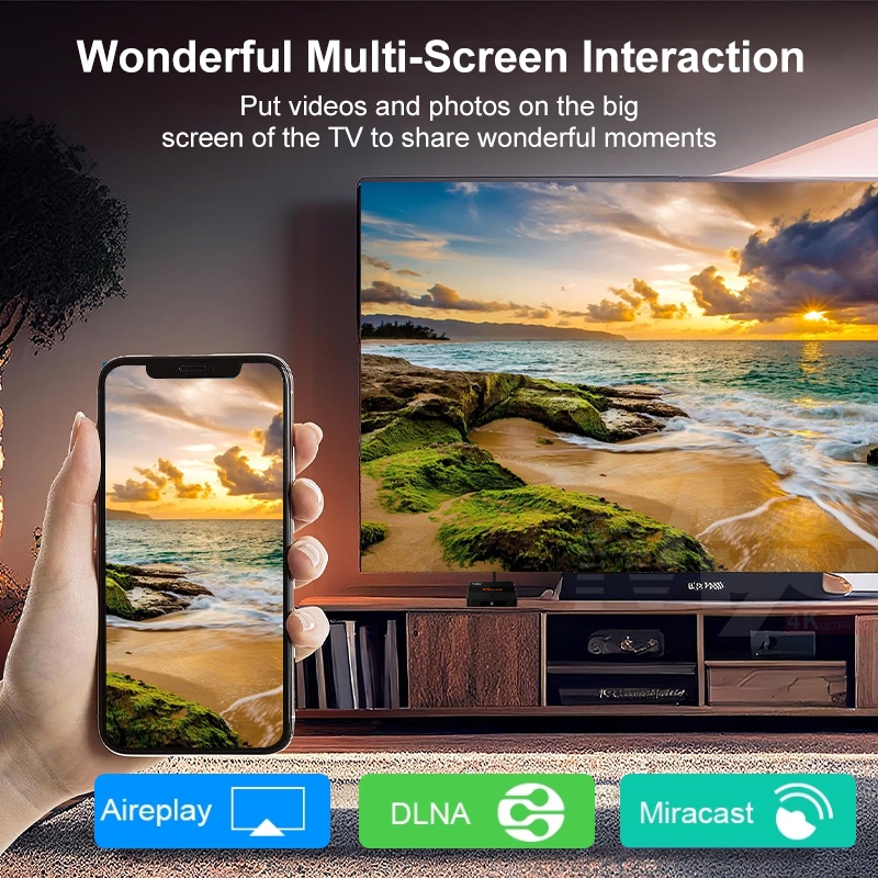 Terbaru Tripsky X9Mini Android Tv Box 4K Full Hd Smart Tv Box Android 14.0 Bluetooth Tv Box