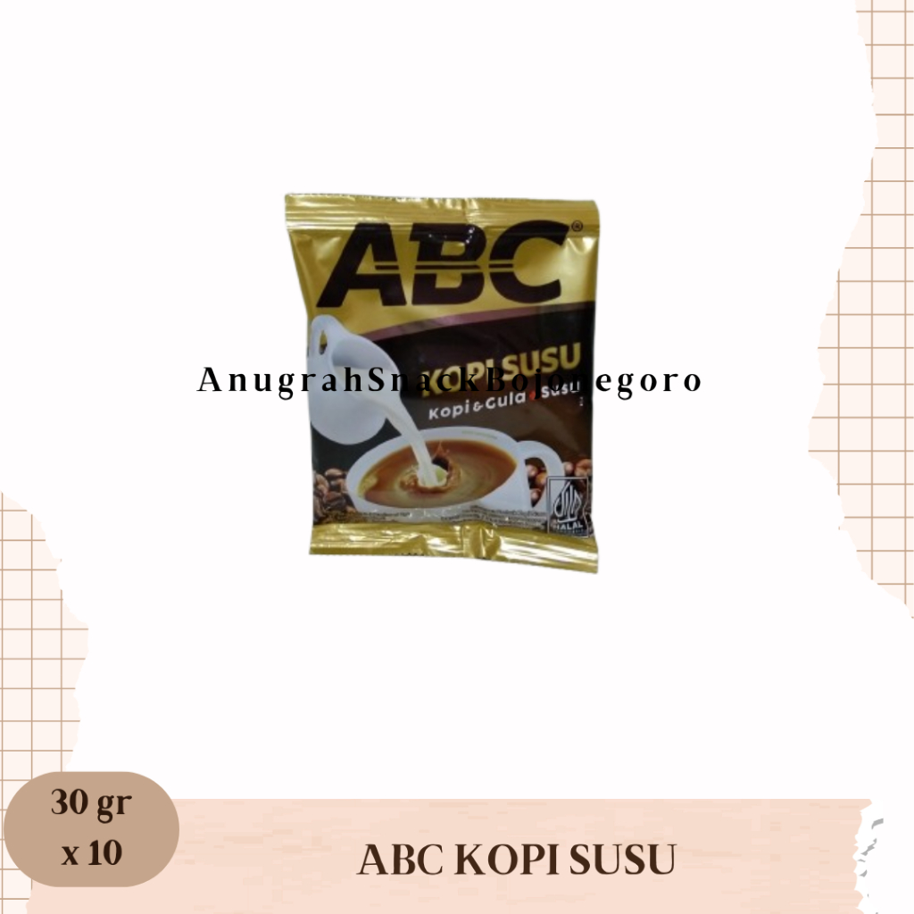 

ABC Kopi Susu Minuman Serbuk Kopi Susu Renceng 30gr x 10