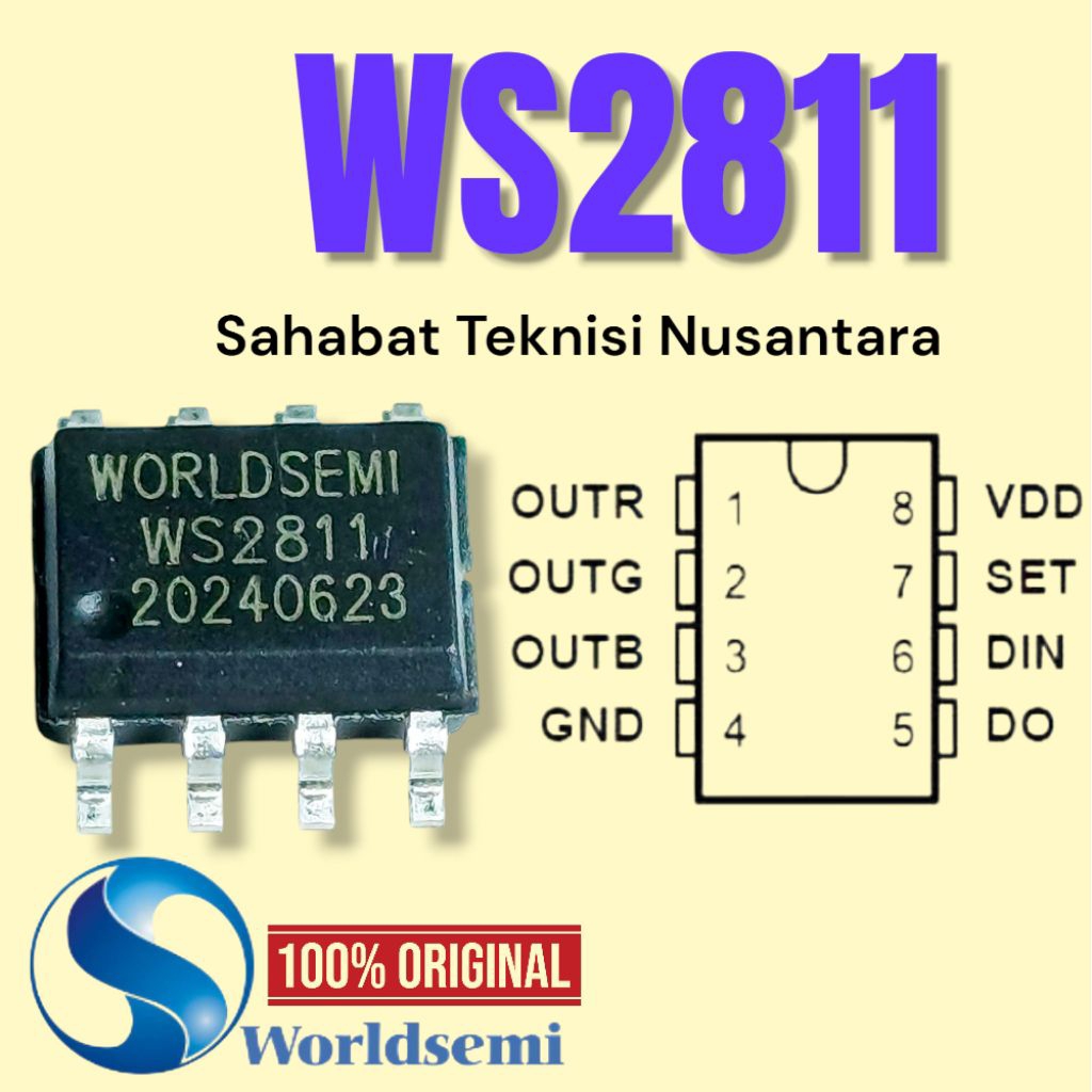 WS2811 ic Driver lampu RGB led Original