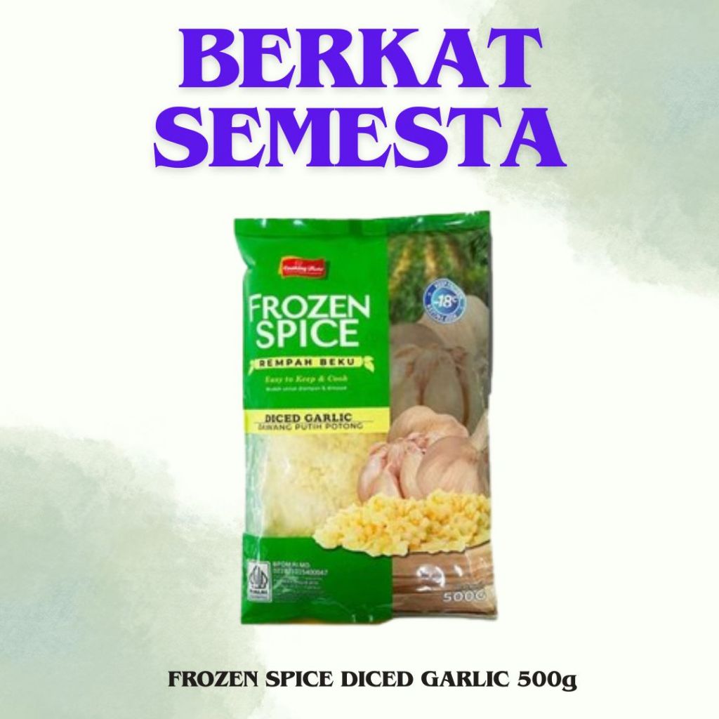 

FROZEN SPICE DICED GARLIC / BAWANG PUTIH CINCANG 500g