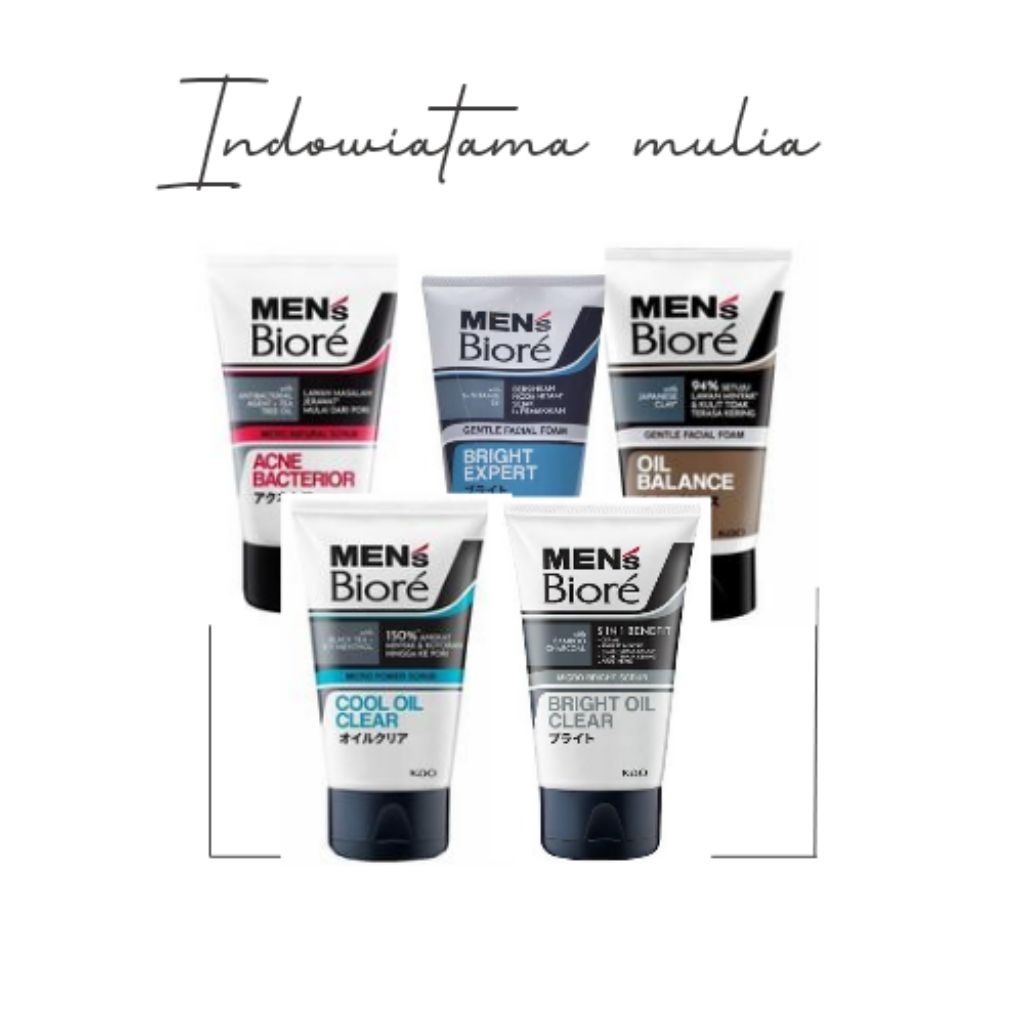 Biore Mens Sabun Cuci Muka / Pembersih Muka 100gr