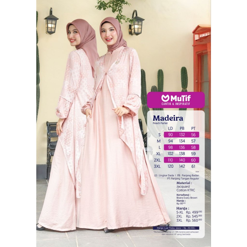 GAMIS MADEIRA MUTIF DAN KOKO MADANI