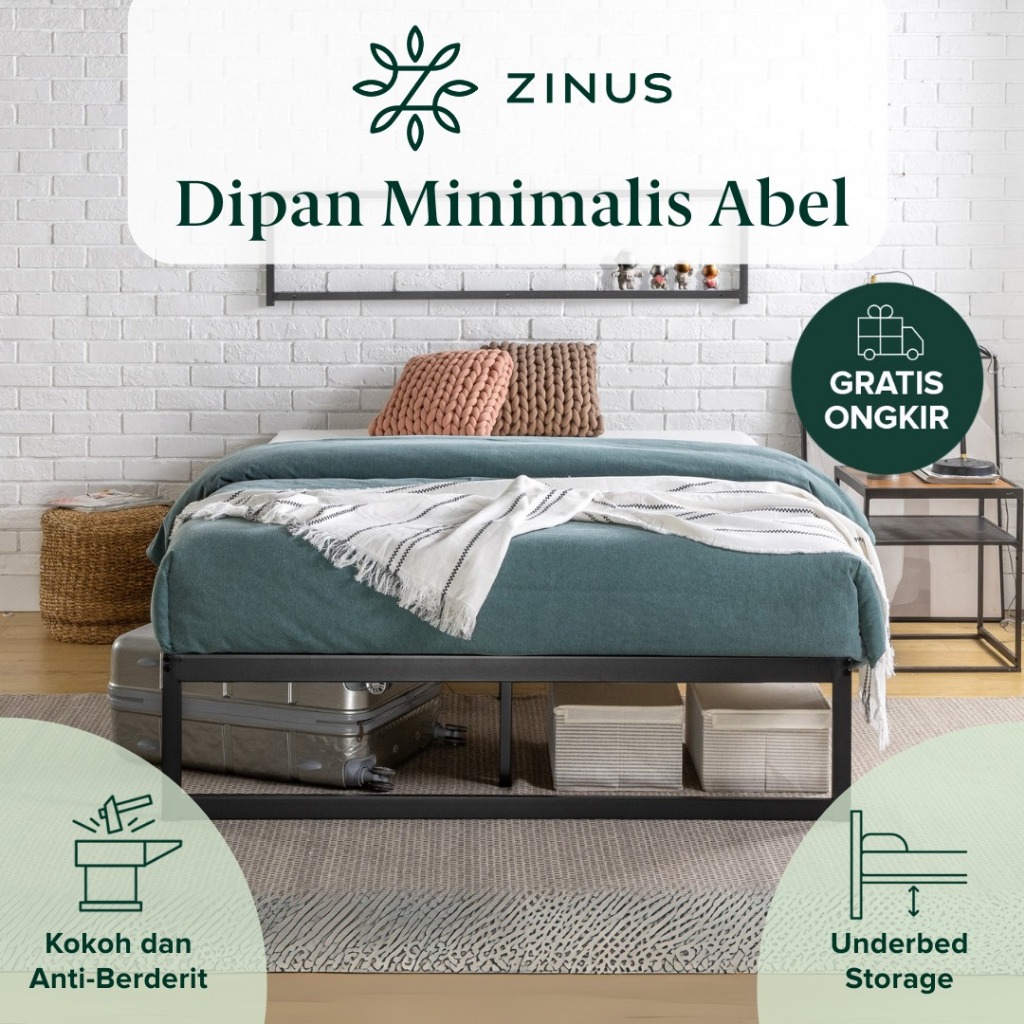 Dipan Tempat Tidur Zinus Abel Ranjang Besi Divan Kasur