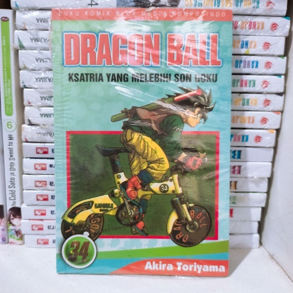 komik dragon ball vol 34 segel langka cover hijau tosca