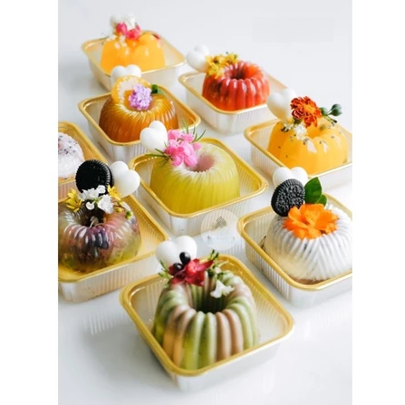 1 buah Kotak kue mika puding / kotak kue mochi puding / tray puding agar / mika kotak mooncake