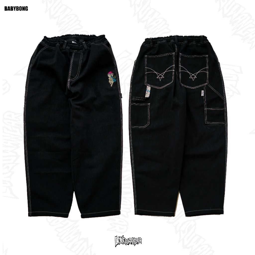 Baggy Pants Babybong - Babybang black carpenter