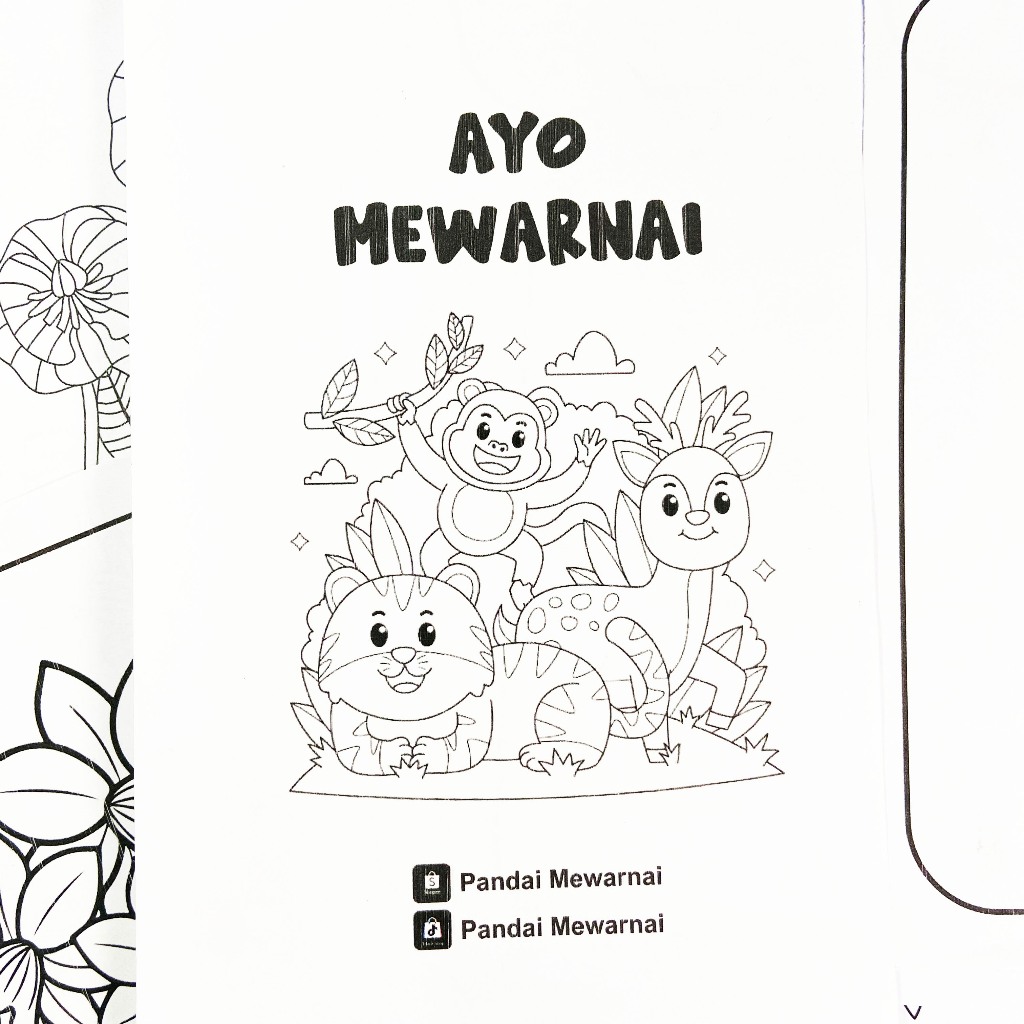 

25 lembar kertas mewarnai bunga buah sayur kendaraan dinosaurus kartun ukuran A5