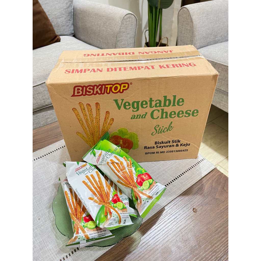 

(GROSIR) Biskitop Vegetable And Cheese Stick 1 DUS / Karton (isi 40 pcs)