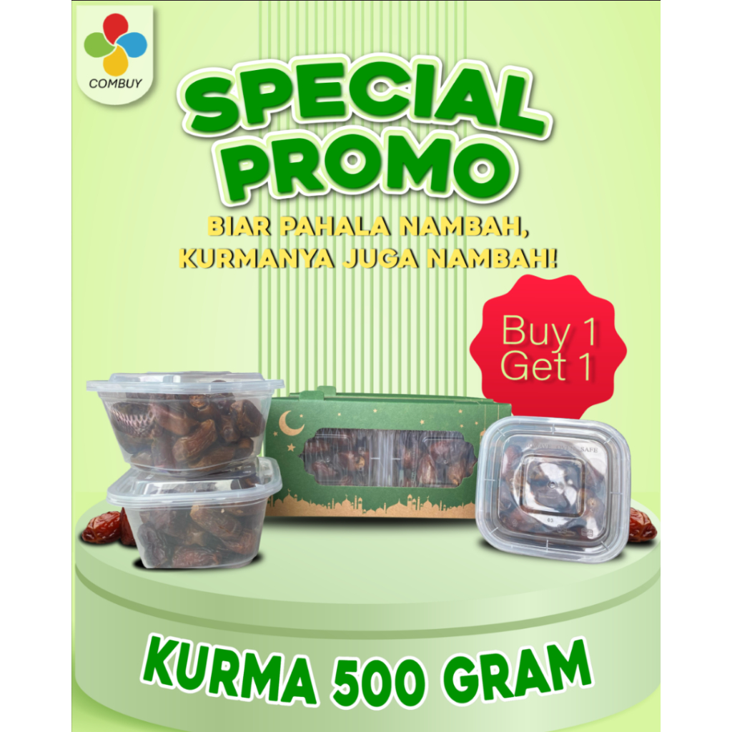 

PROMO BUY 1 GET 1 FREE!!! PROMO BELI 1 GRATIS 1 | KURMA SOES KERING | PROMO SNACK HEMAT Set Hampers | Paket Snack Spesial!!