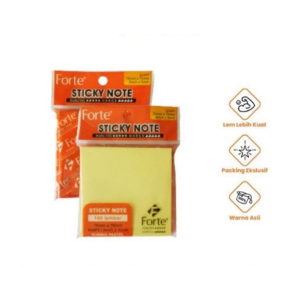 

sticky note 75 x 75 mm kuning #
