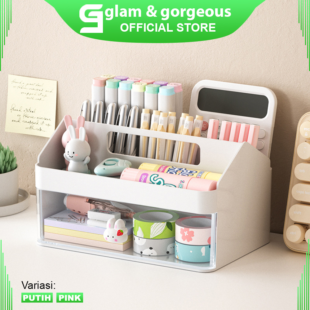 LACI MINI KECIL SUSUN AESTHETIC - RAK PENSIL KOSMETIK - DESK RACK DAN MAKEUP ORGANIZER - DD007