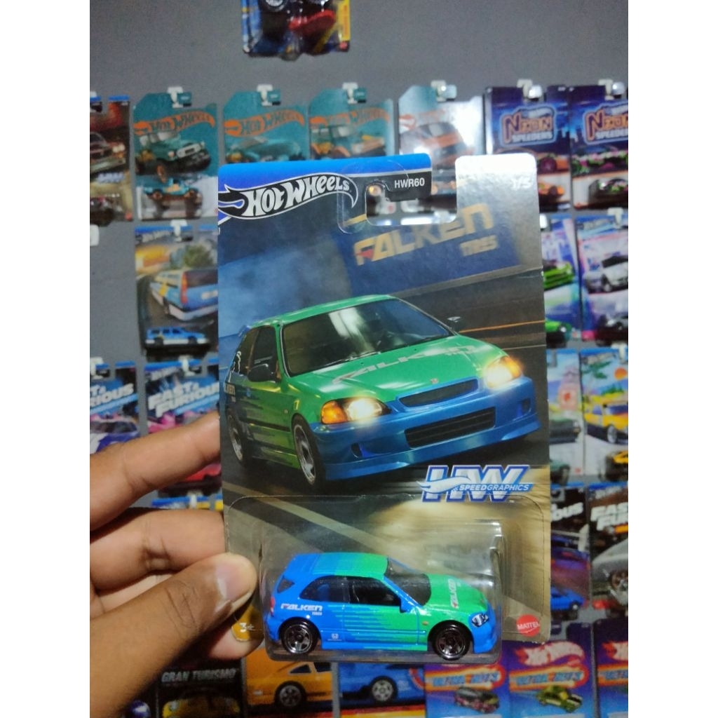 Hot wheels Honda Civic type R falken