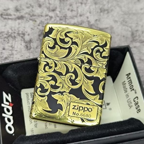 Zippo Armor Golden Floral Arabesque Limited Edition Original