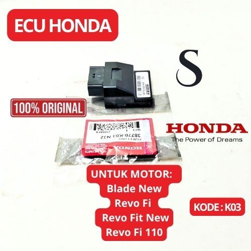 ECU KODE-K03 ORI 100%  Honda MOTOR Blade New Revo Fit New Revo Fi Injeksi Revo Fi 110 ORIGINAL ECU