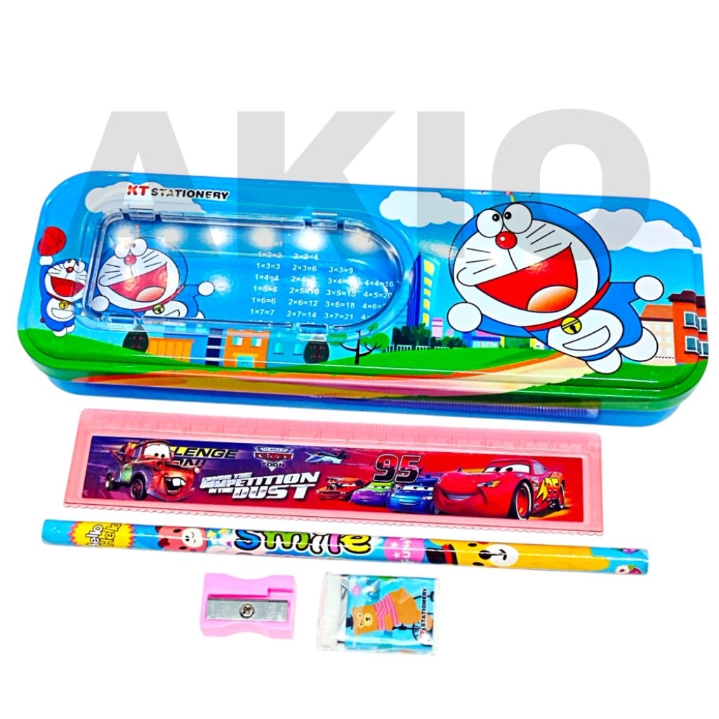 

Tempat Pensil Anak Set Alat Tulis Karakter DORAEMON KT-6631 2 Tingkat Susun Kaleng Kotak Besi
