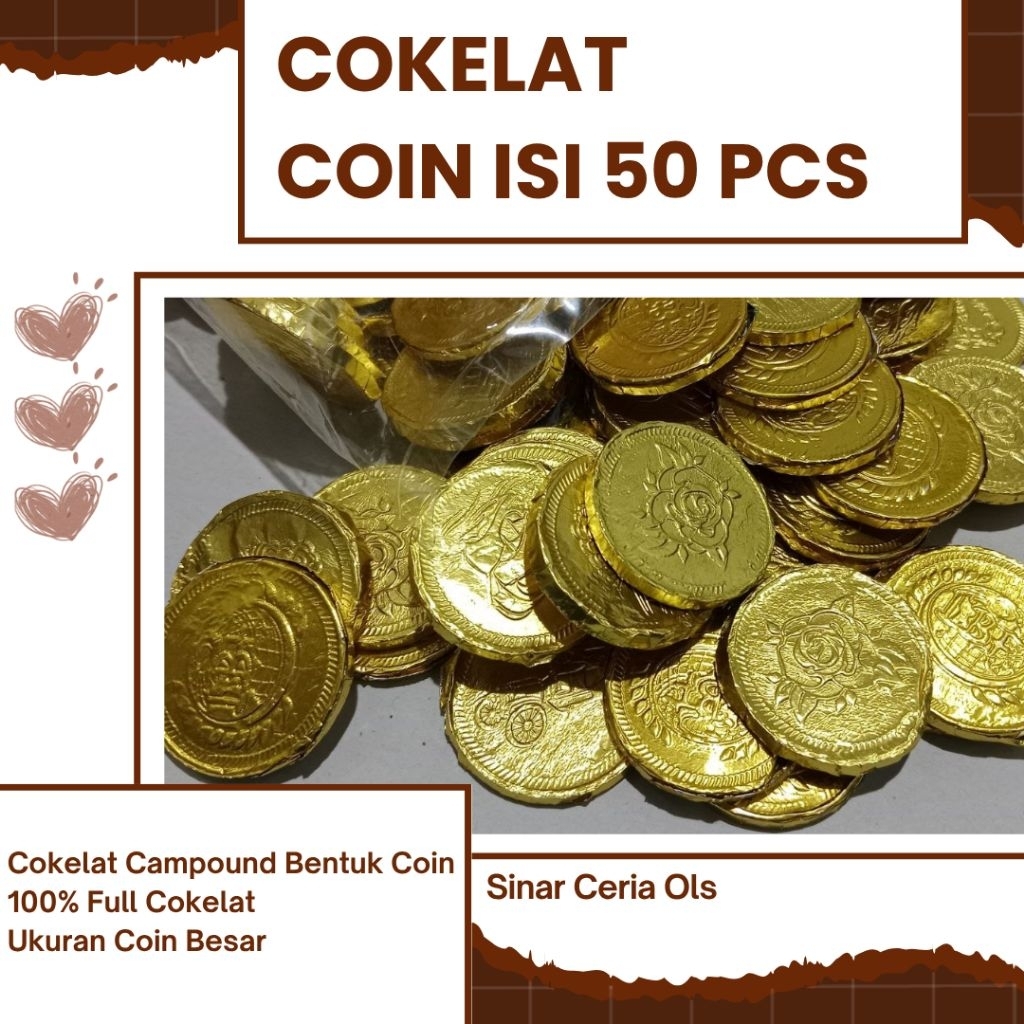 

Koin Gold Coklat / Hiasan Money Cake / Koin Coklat / My Coin / Coklat Coin