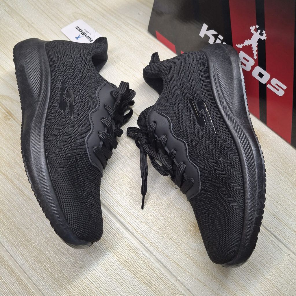 Sepatu sekolah kinbos Kin-7502 hitam polos