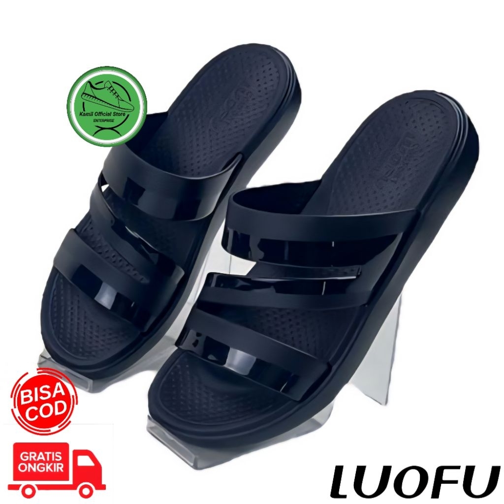 Sandal Luofu E7169 Kokop Z Wanita Black Series