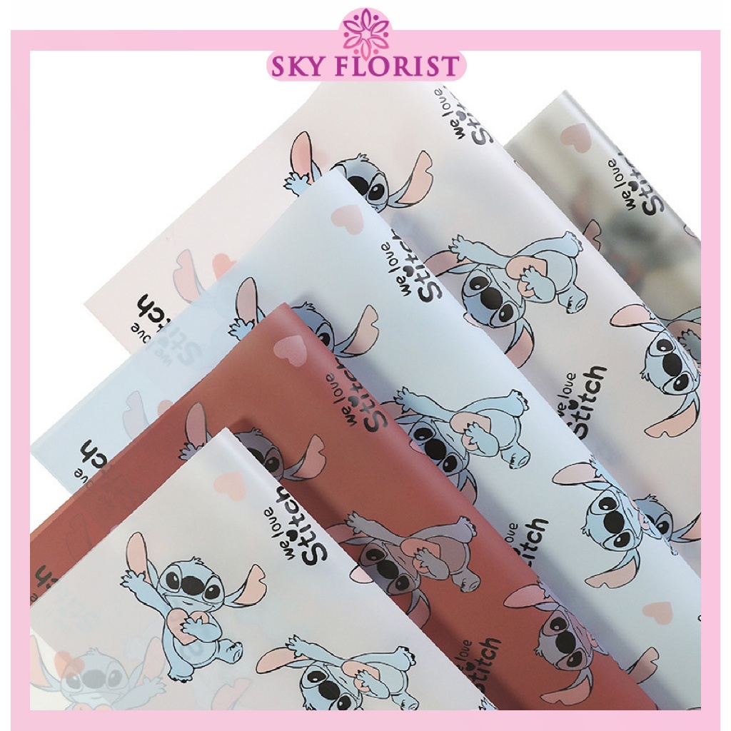 

20 Lembar Kertas Buket Motif Kartun Flower Wrapping Paper Cellophane Pembungkus Kertas Kado KB86