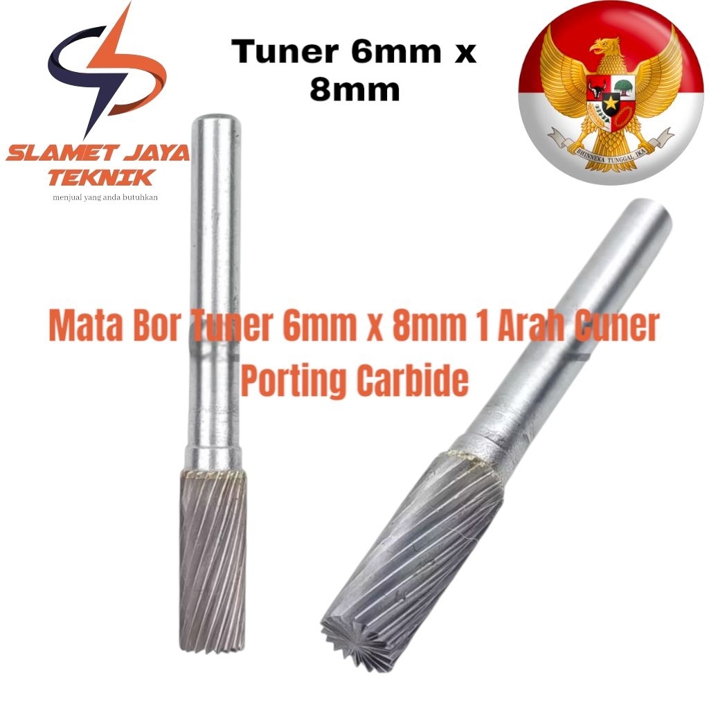 Mata Bor Tuner 6mm x 8mm 1 Arah Cuner Porting Carbide