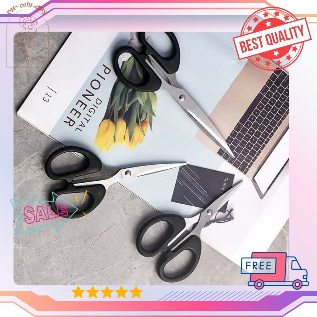

Gunting Kantor Rumah Tangga Serbaguna Scissors / Alat Pemotong Kertas Multifungnsi / Gunting Stainless Steel Alat Pemotong Serbaguna