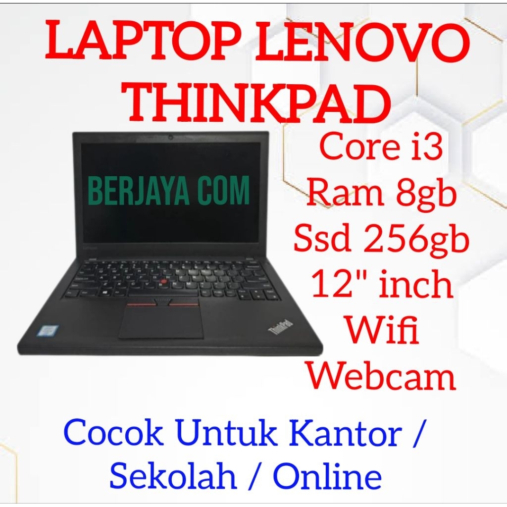 Laptop Lenovo Thinkpad X270 / x250 / Core i3 Gen 6 / Ram 8gb / Ssd 240gb / 12" inch