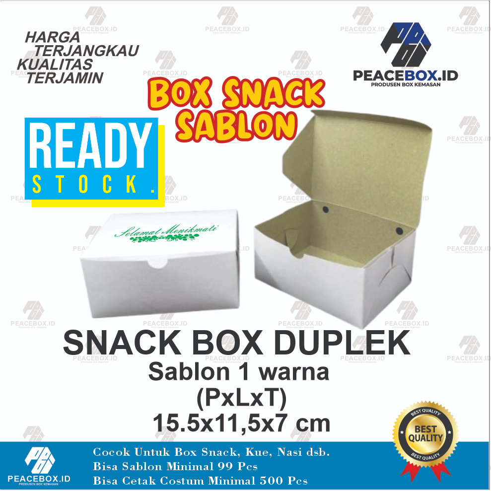 

SNACK BOX 16X12 SABLON 1 WARNA DUPLEX 310