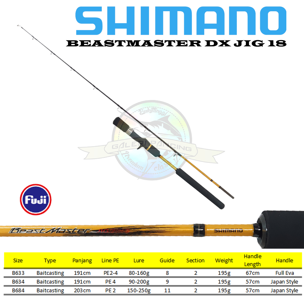 Joran Jigging Shimano Beastmaster Jigging B633 B634 B684