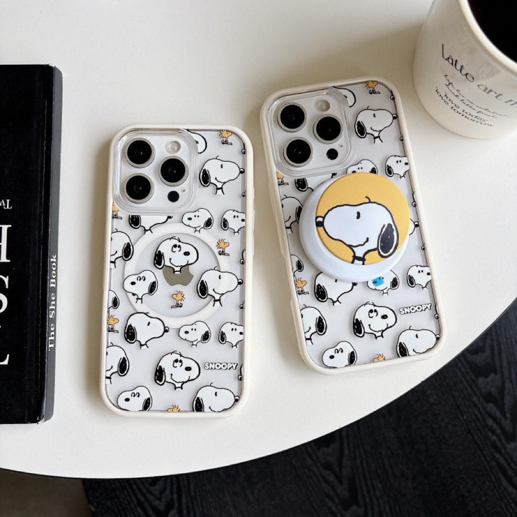 Snoopy Magsafe Popsocket Case Iphone 13 14 15 16 Pro Promax