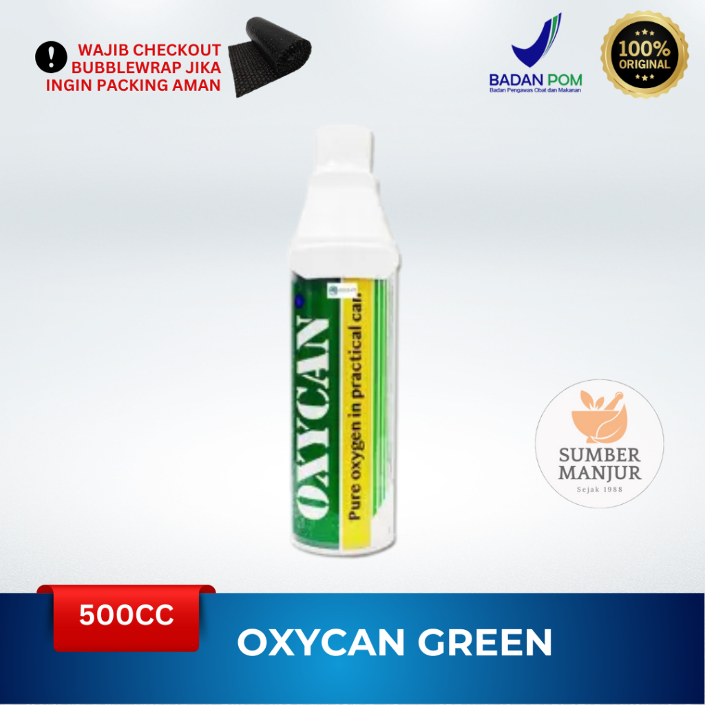 OXYCAN GREEN OKSIGEN PORTABLE OKSIGEN TABUNG KALENG 500CC